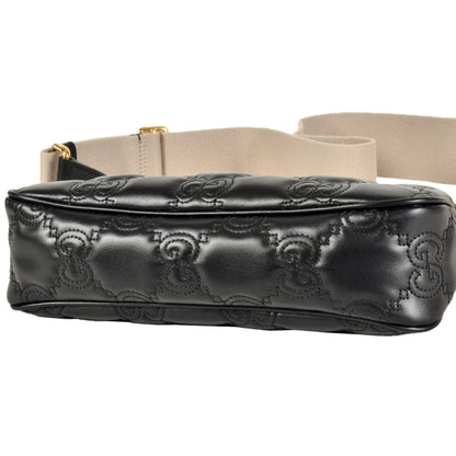 Gucci Black Leather Gg Matelassé