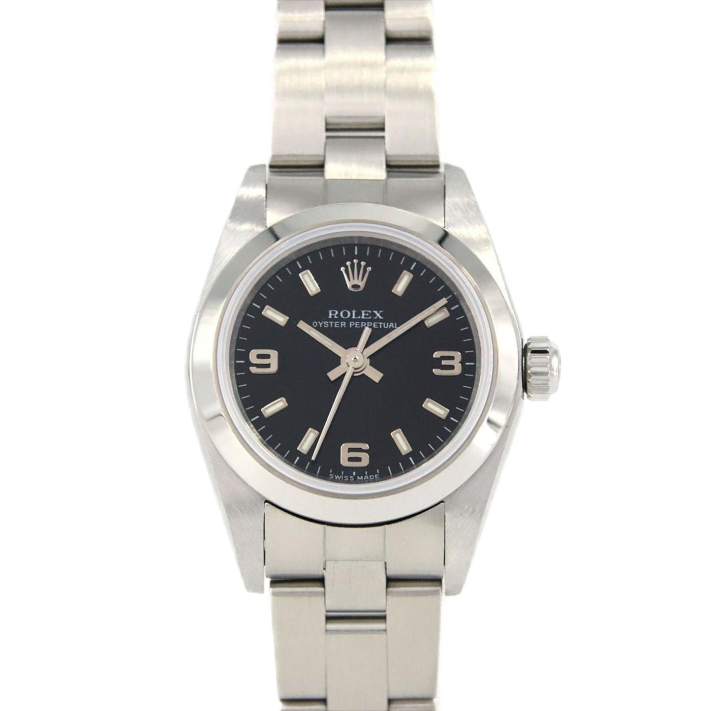 Rolex Black Steel Oyster Perpetual