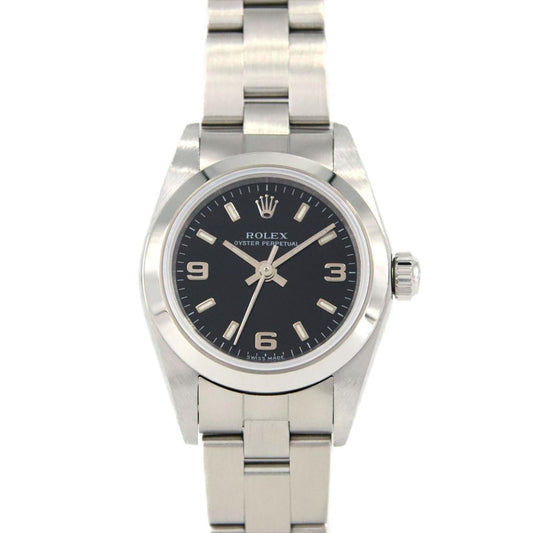 Rolex Black Steel Oyster Perpetual