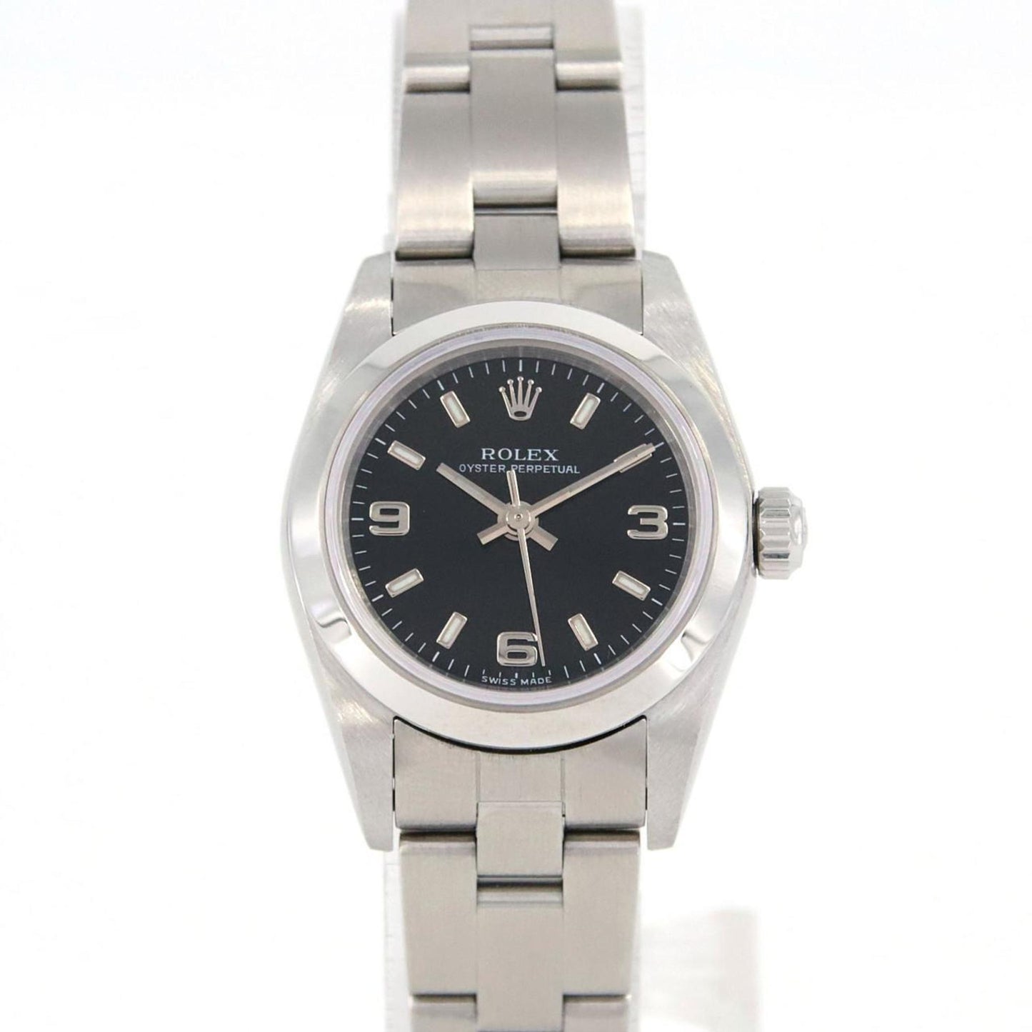 Rolex Black Steel Oyster Perpetual