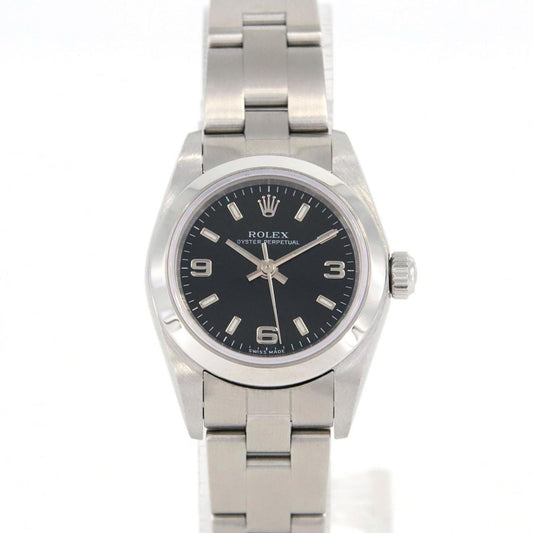 Rolex Black Steel Oyster Perpetual