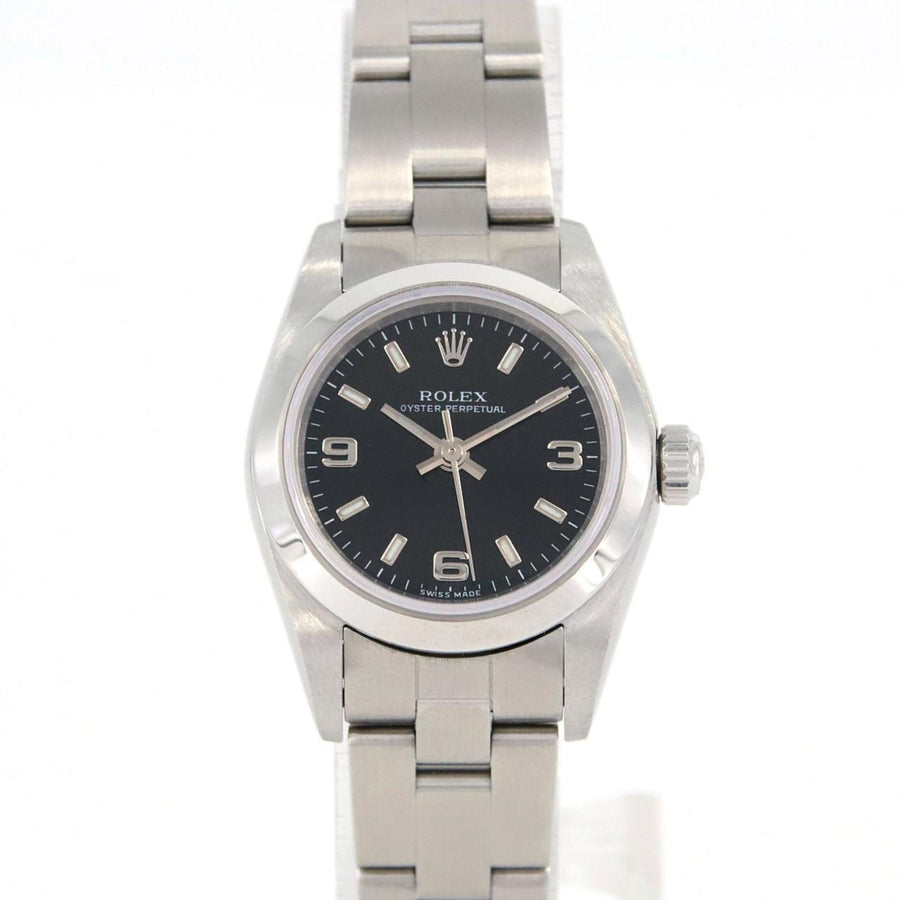 Rolex Black Steel Oyster Perpetual