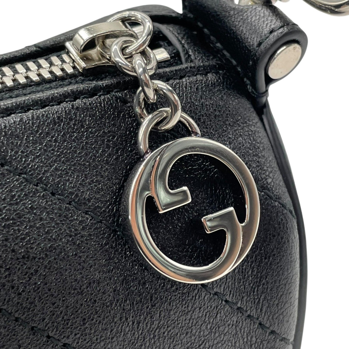 Gucci Black Leather Interlocking G