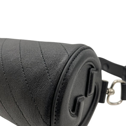 Gucci Black Leather Interlocking G