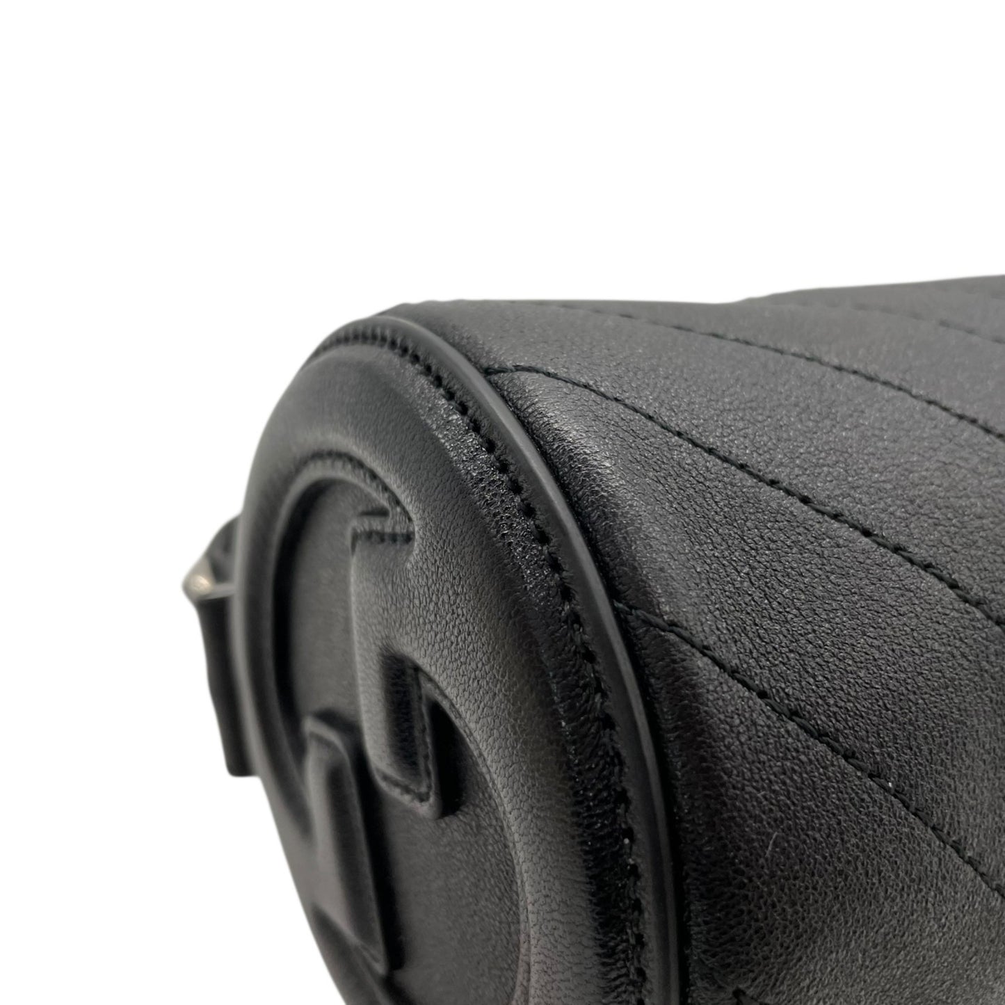Gucci Black Leather Interlocking G