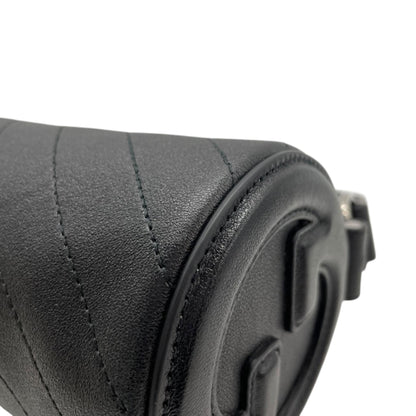 Gucci Black Leather Interlocking G