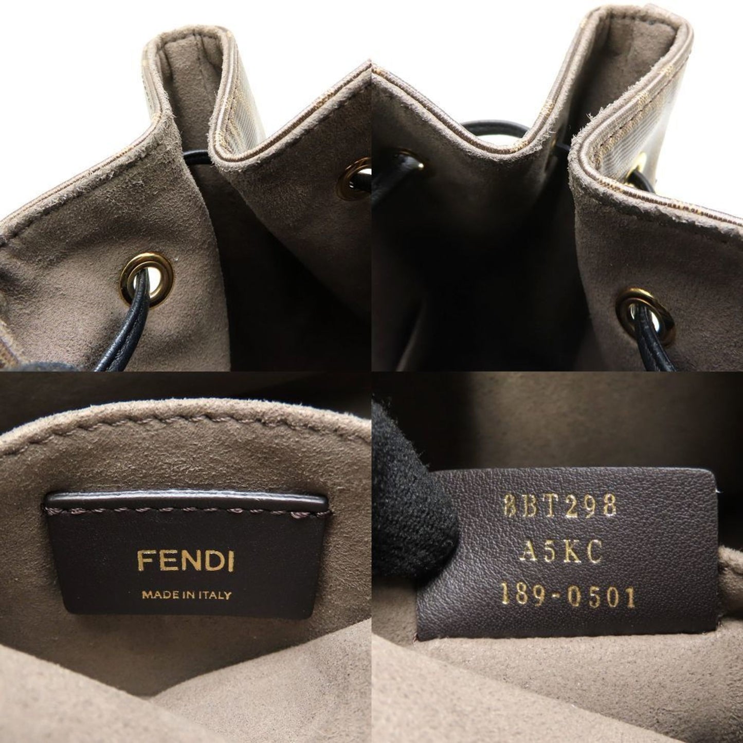 Fendi Brown Canvas Mon Trésor
