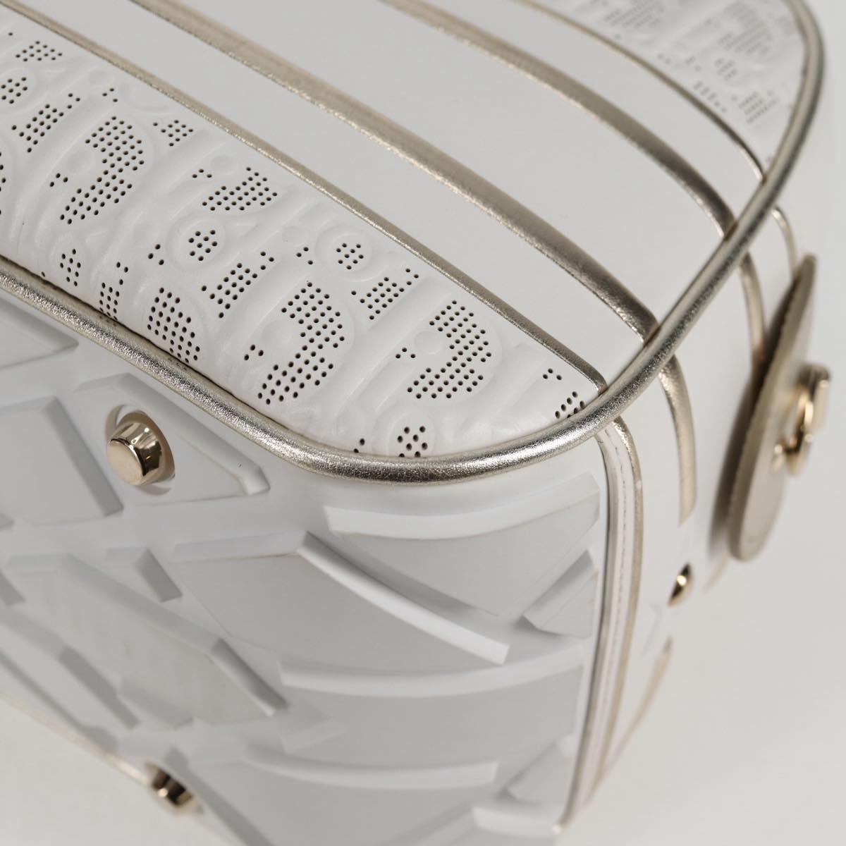Dior White Leather Bowling