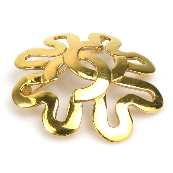 Chanel Gold Gold Plated Brooch