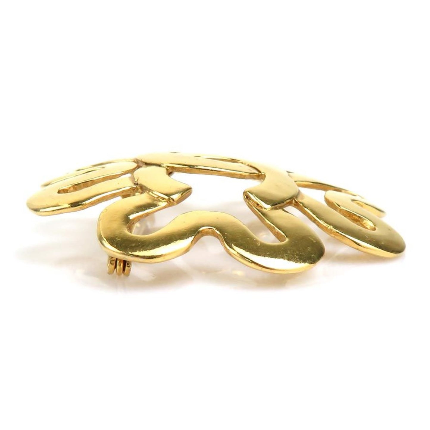 Chanel Gold Gold Plated Coco Mark