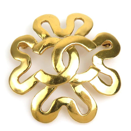 Chanel Gold Gold Plated Coco Mark