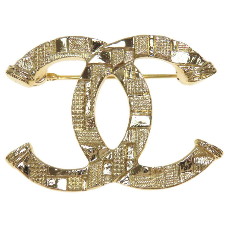 Chanel Gold Gold Plated Coco Mark