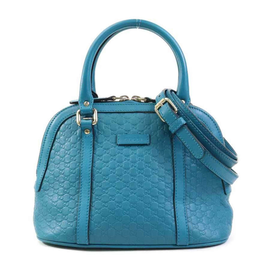 Gucci Blue Leather Guccissima
