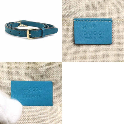 Gucci Blue Leather Guccissima