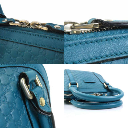 Gucci Blue Leather Guccissima