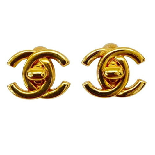 Chanel Gold Gold Plated Coco Mark