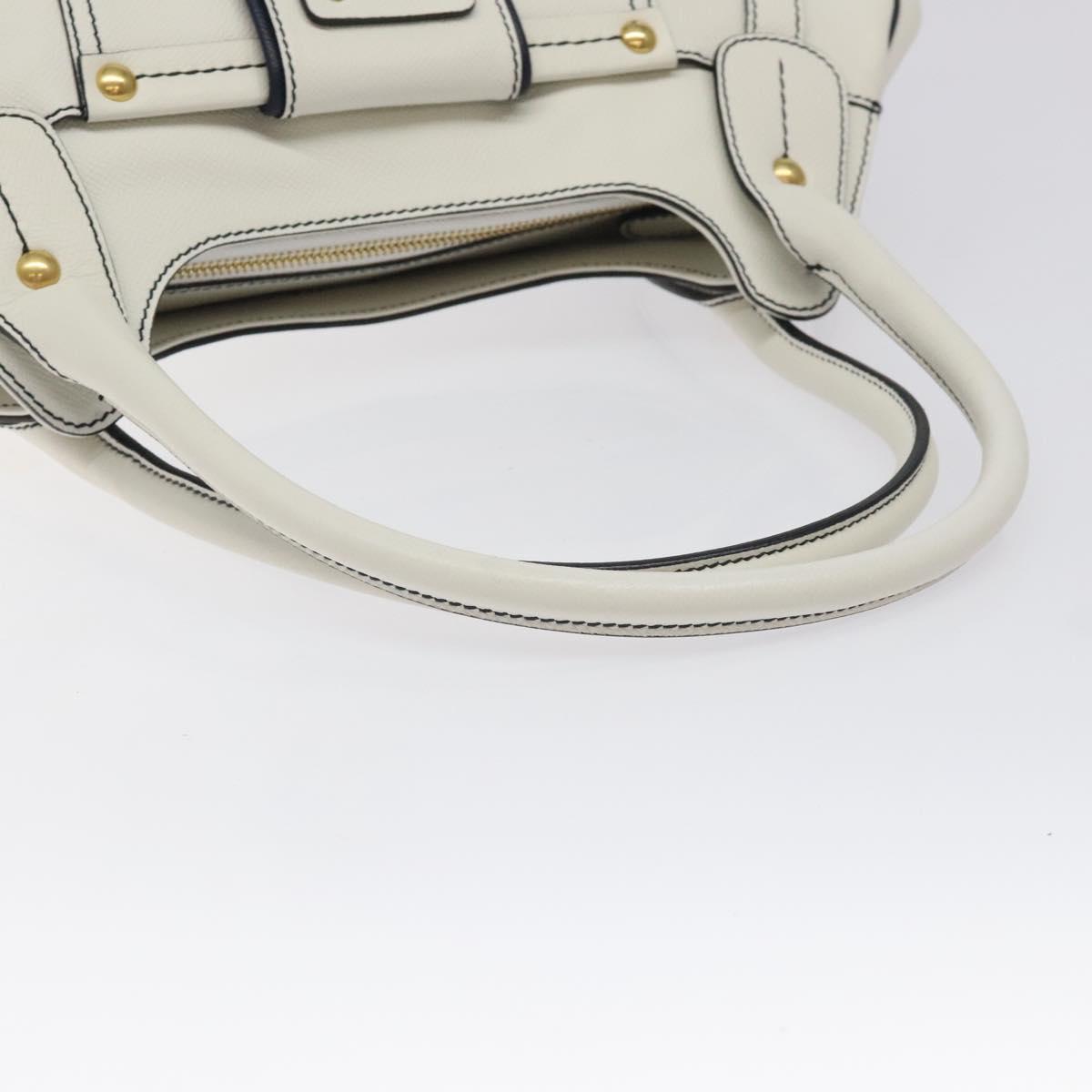 Salvatore Ferragamo White Leather Handbag