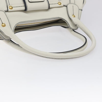 Salvatore Ferragamo White Leather Handbag