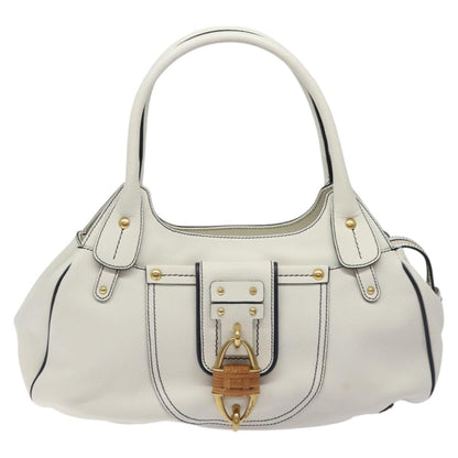Salvatore Ferragamo White Leather Handbag
