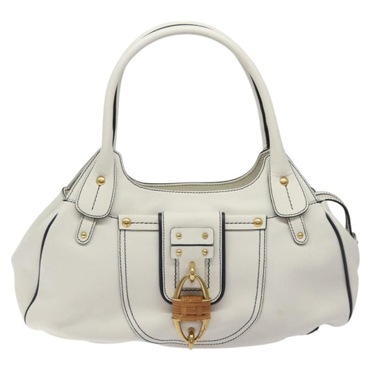 Salvatore Ferragamo White Leather Handbag