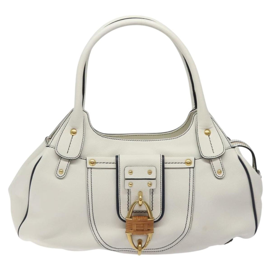 Salvatore Ferragamo White Leather Handbag