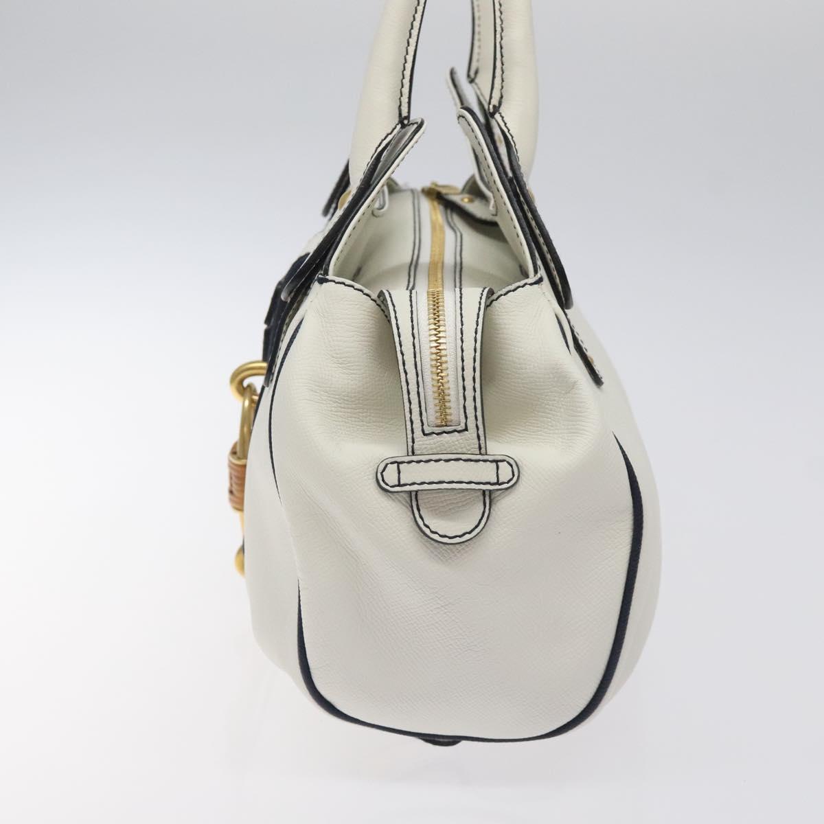 Salvatore Ferragamo White Leather Handbag