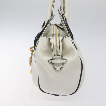 Salvatore Ferragamo White Leather Handbag