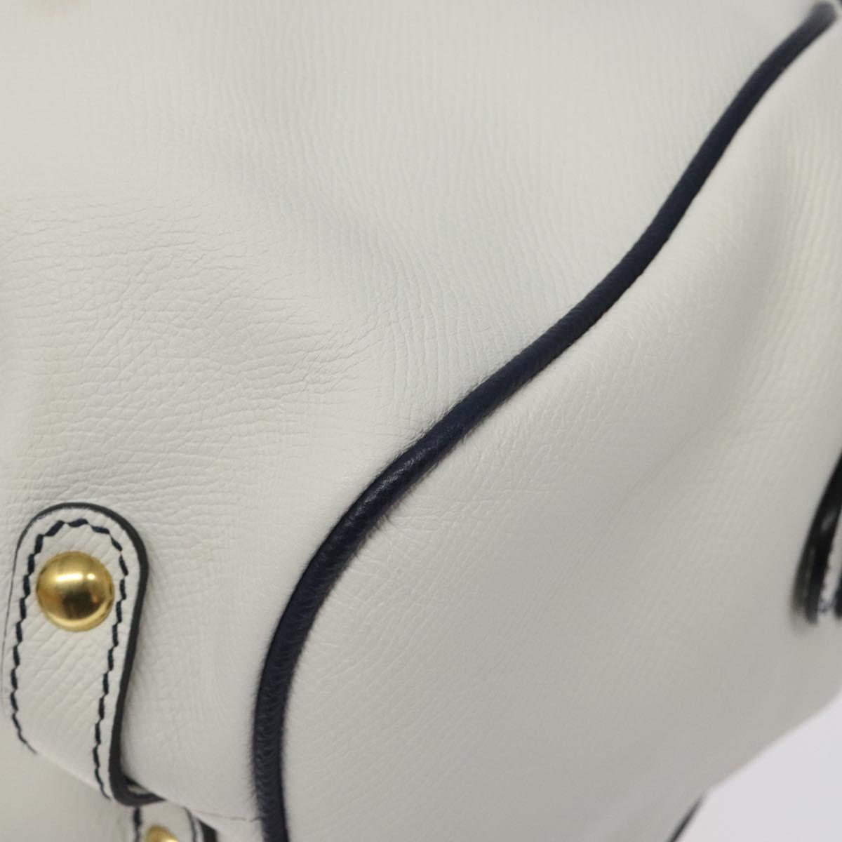 Salvatore Ferragamo White Leather Handbag