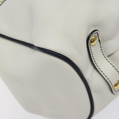 Salvatore Ferragamo White Leather Handbag