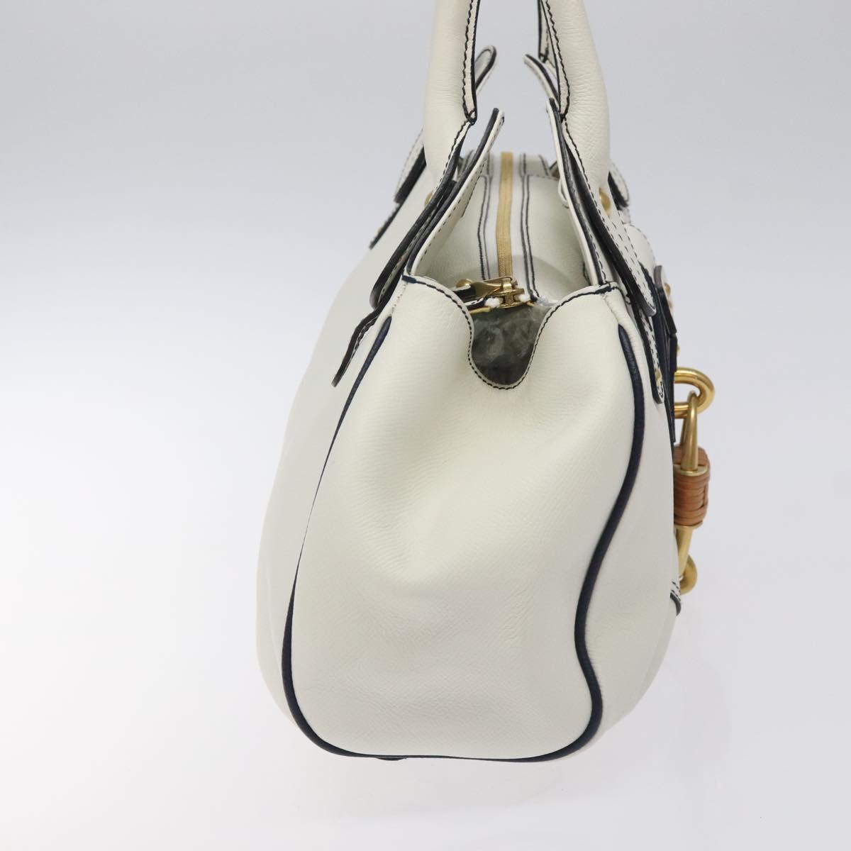 Salvatore Ferragamo White Leather Handbag