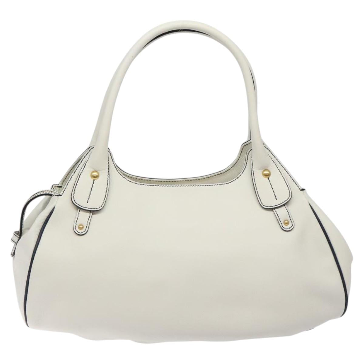 Salvatore Ferragamo White Leather Handbag