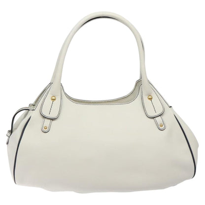 Salvatore Ferragamo White Leather Handbag