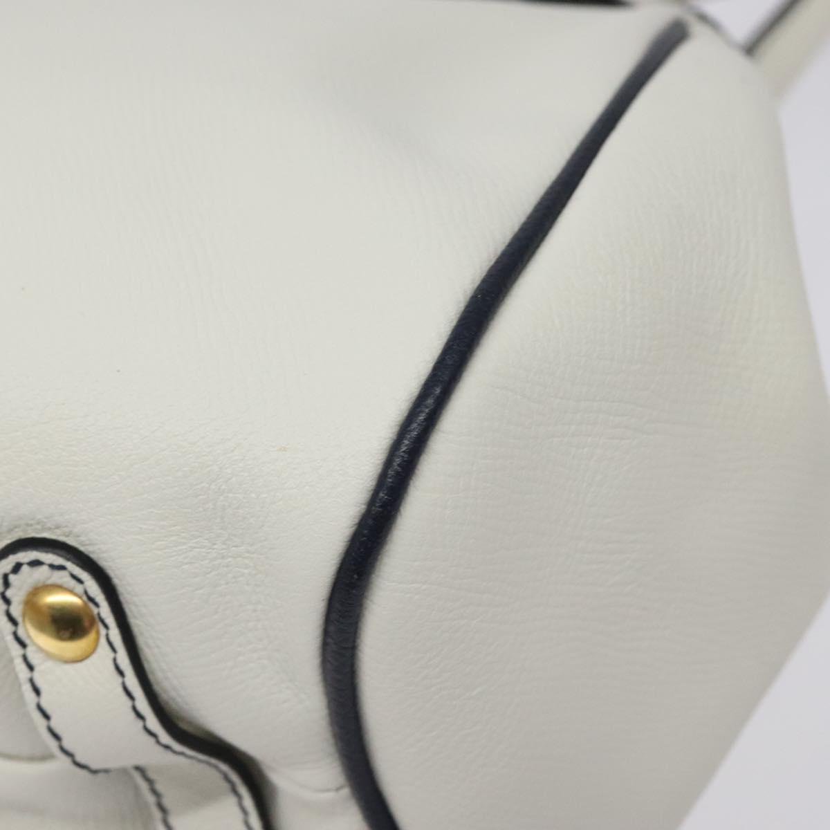 Salvatore Ferragamo White Leather Handbag