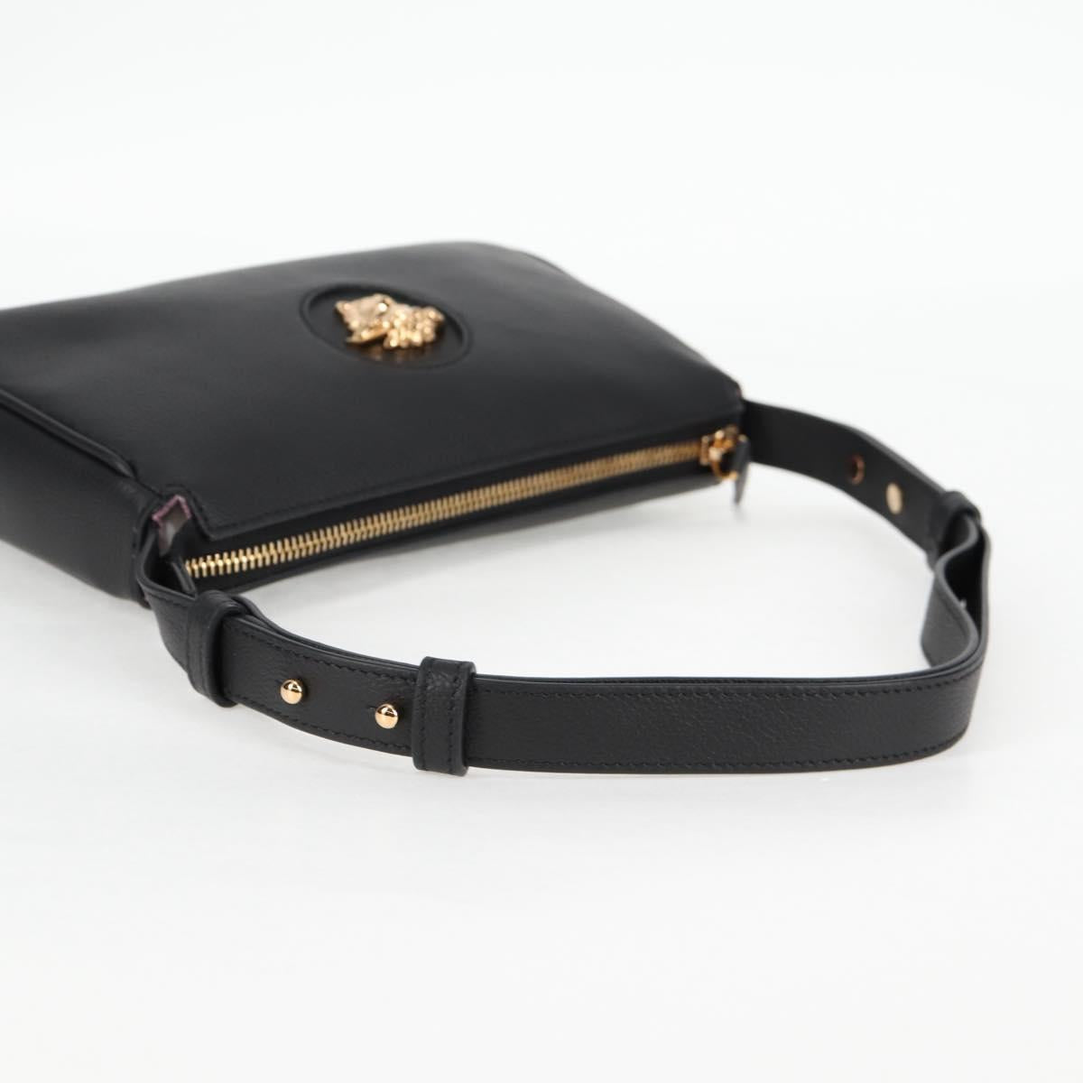 Versace Black Leather Medusa