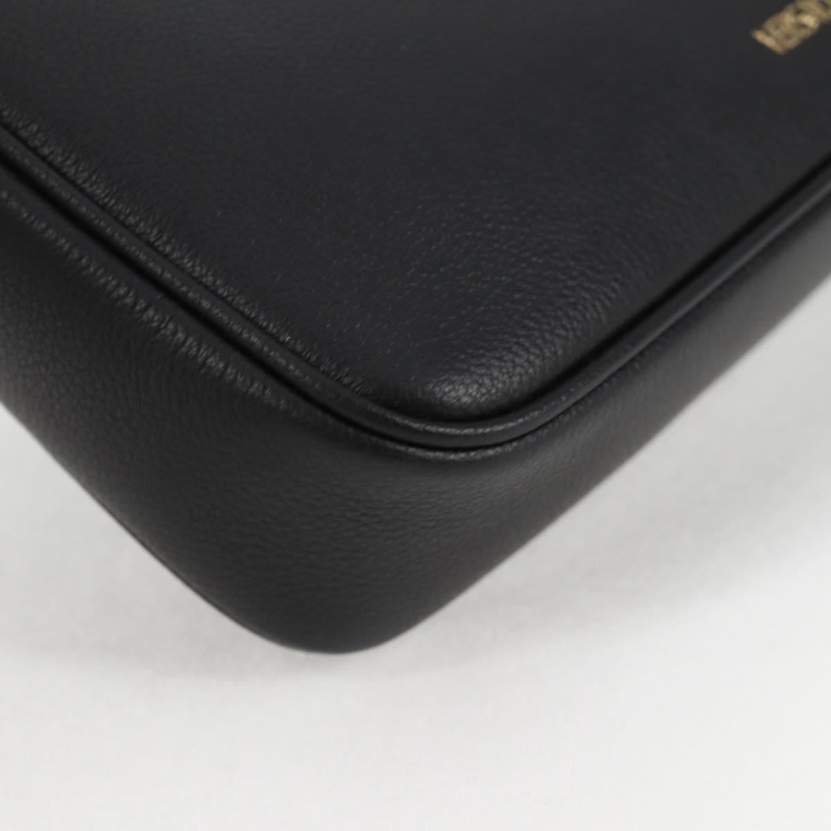 Versace Black Leather Medusa