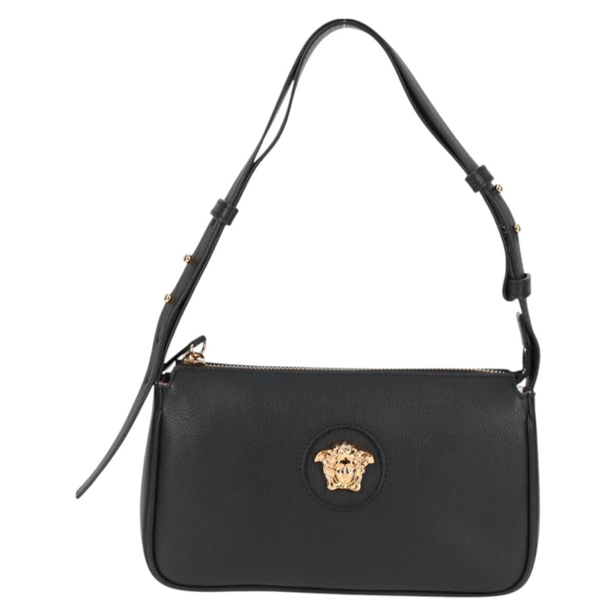 Versace Black Leather Medusa