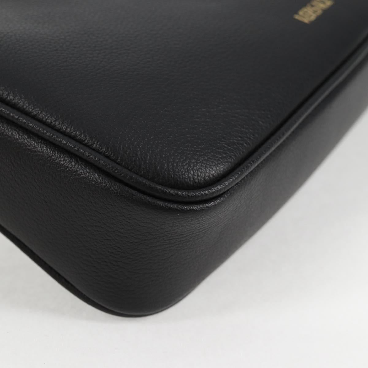 Versace Black Leather Medusa