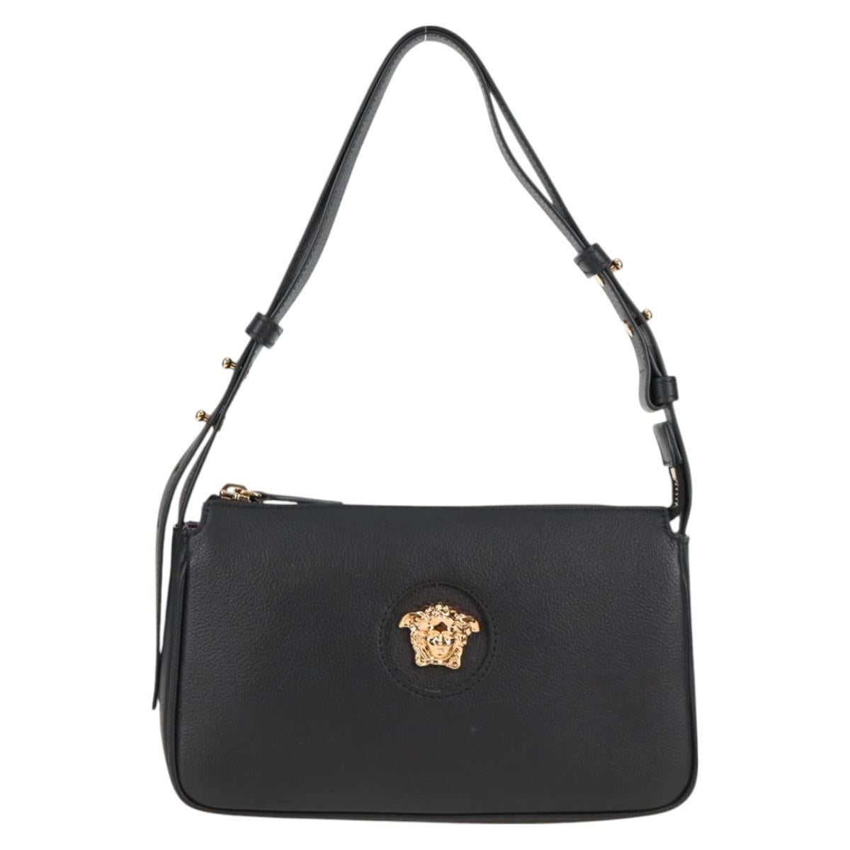 Versace Black Leather Medusa