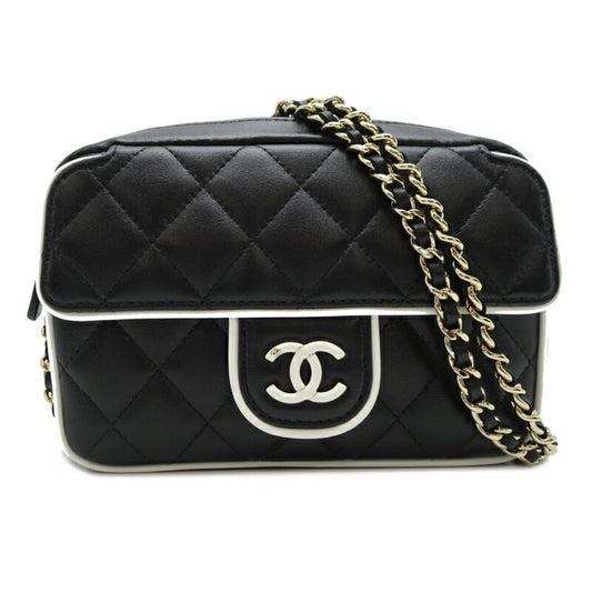 Chanel Black Leather Camera
