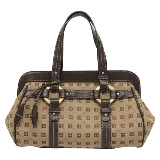 Bally Brown Canvas Handbag