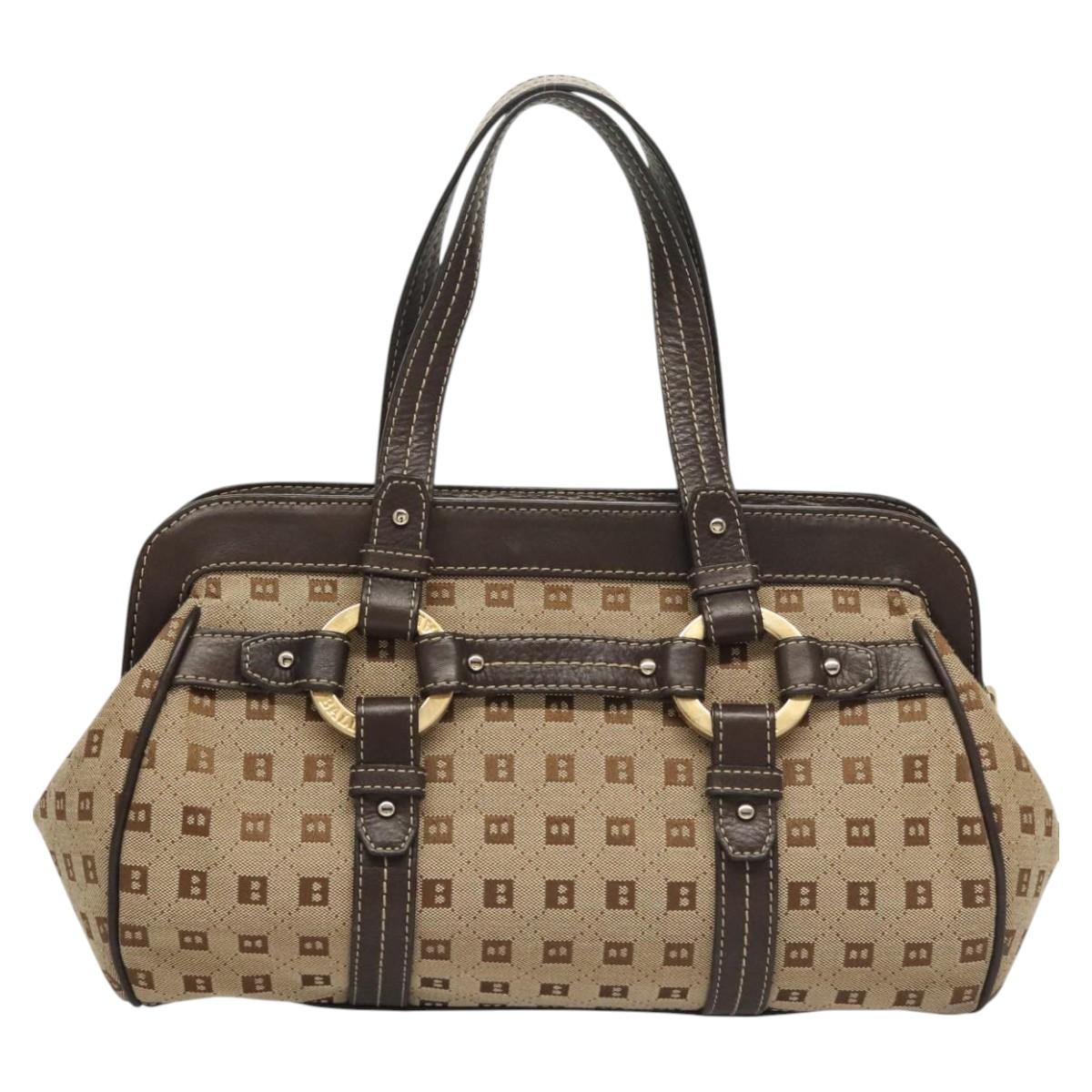 Bally Brown Canvas Handbag
