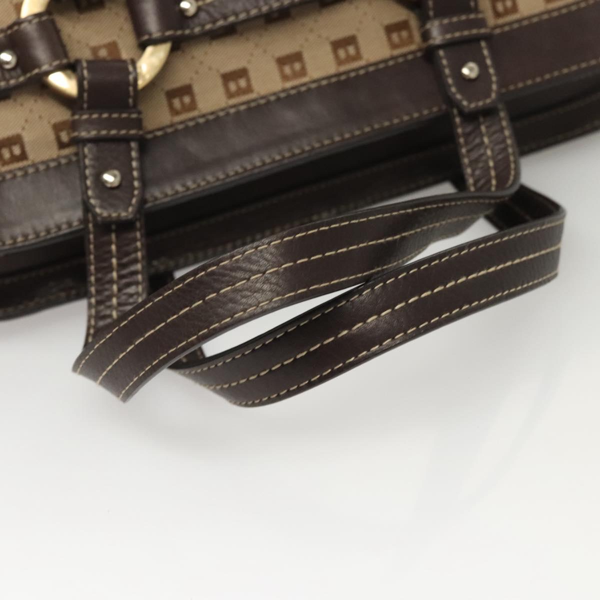 Bally Brown Canvas Handbag