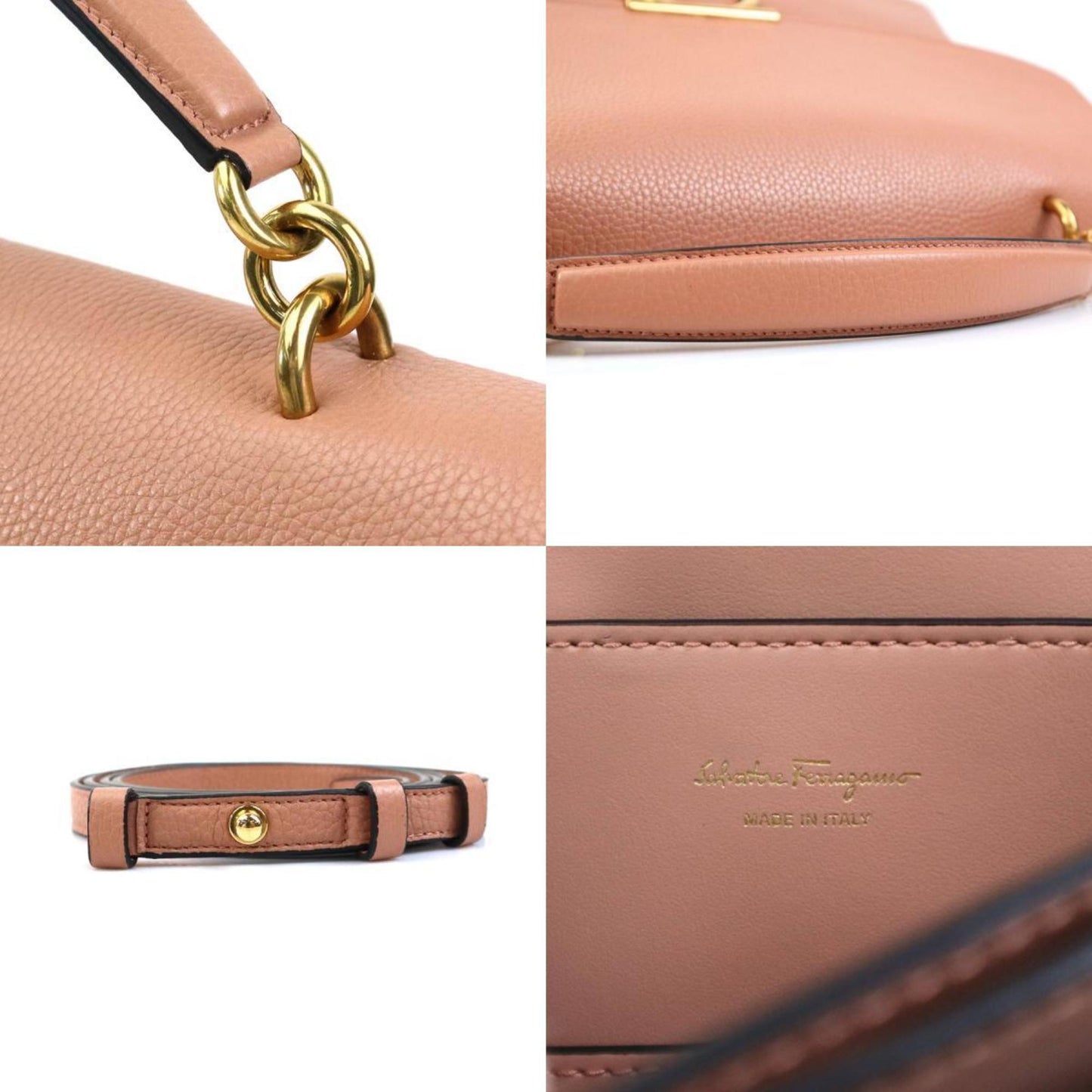 Salvatore Ferragamo Pink Leather Genie