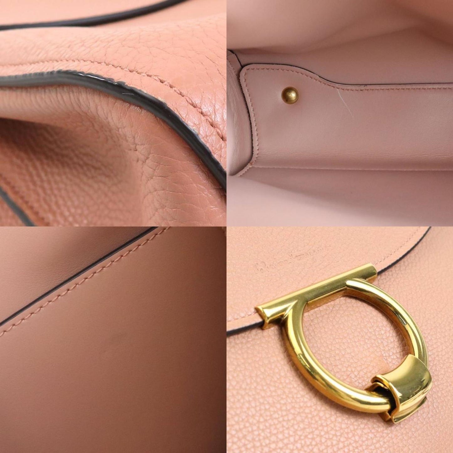 Salvatore Ferragamo Pink Leather Genie