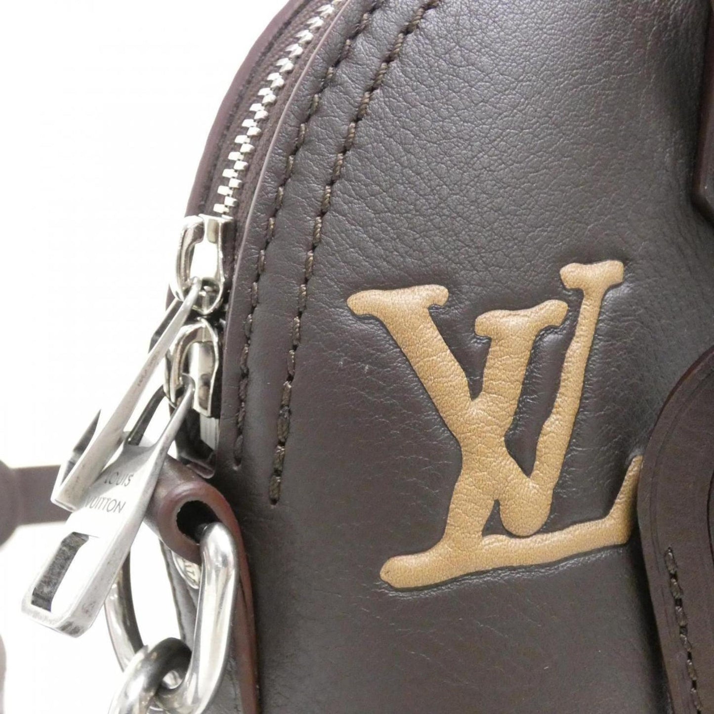Louis Vuitton Brown Leather Alma