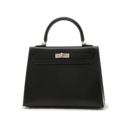 Hermès Black Leather Kelly 25