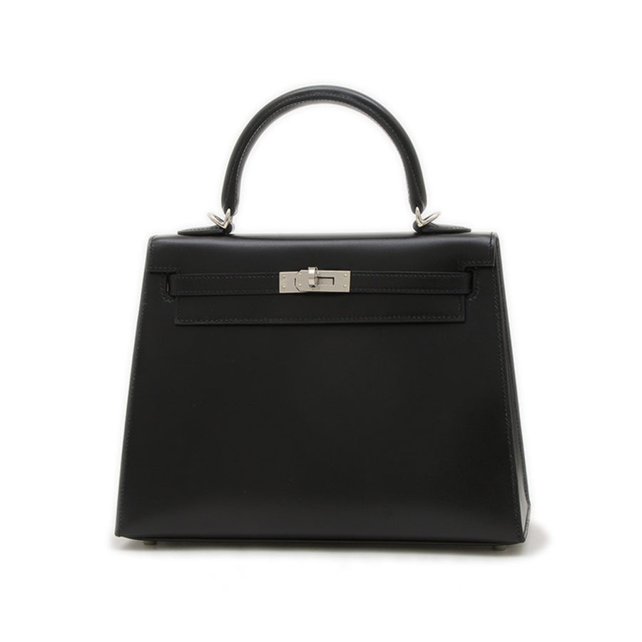 Hermès Black Leather Kelly 25