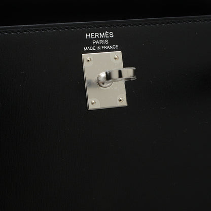 Hermès Black Leather Kelly 25