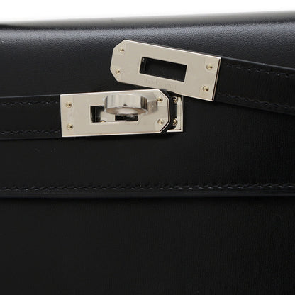 Hermès Black Leather Kelly 25