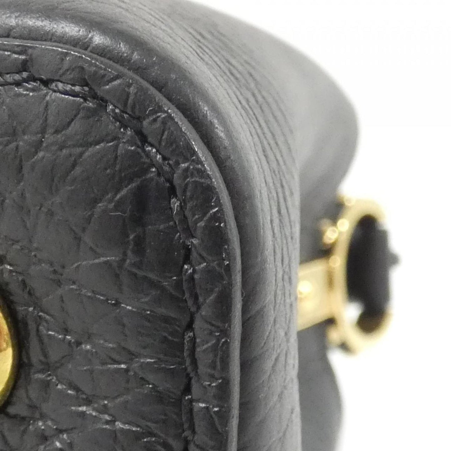Louis Vuitton Black Leather Capucines Mini